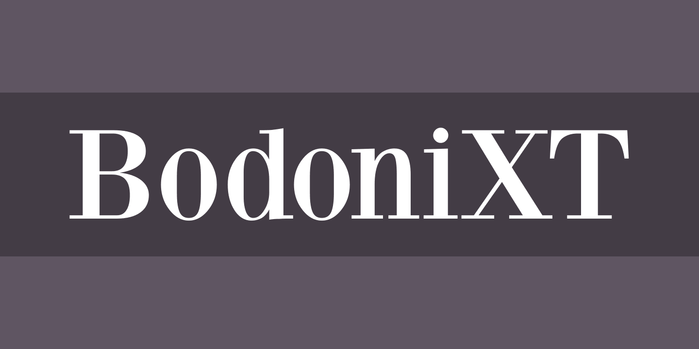Пример шрифта BodoniXT #1